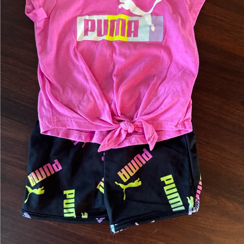 Puma Vibrant Pink and Black Kids Set